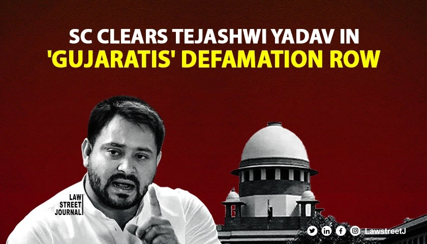 SC Ends Defamation Case Against Tejashwi Yadav After Apology for Only Gujaratis Can Be Thugs Controversy